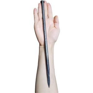 Round Metal Landscape Edging Anchoring Spikes 12-Inch Length 25 PCS, for Artificial Turf Stakes, Paver Edging, Weed Barrier, Timber, Carpentry, Tent and More