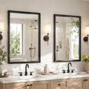 USHOWER 2 Pack 24x36 Inch Black Bathroom Mirrors for Over Sink