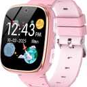 Kids Smart Watch Girls Boys - Smart Watch for Kids Game Watch Gifts for 4-12 Years Old with 26 Games Camera Alarm Video Music Player Pedometer Flashlight Birthday Gift for Boys Girls (6 Pink)