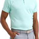 Lee Mens Golf Series Short Sleeve Performance Polo Shirt (Medium, Sea Grass)