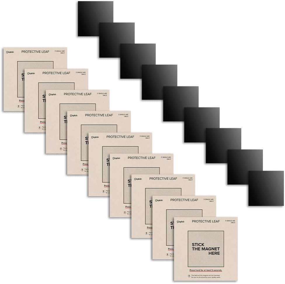 Displate Magnetic Wall Mount Kit for Hanging Pictures, 9-Pack Peel & Stick Wall Magnets with Safe Removable Adhesive Leaf - No Drill, Damage-Free Magnets for Wall Art, Metal Posters & Prints