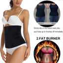 HOPLYNN Neoprene Sweat Waist Trainer Corset Trimmer Shaper Belt for Women (Black, M)