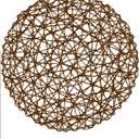 AHHFSMEI Paper Braided Round Placemats Set of 12 Natural Non-Slip Heat Resistant Table Mats for Dining Tables Woven Indoor & Outdoor Place mats(Coffee,12), 13 inches