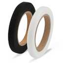 SAVITA 2 Rolls 54 Yards Hem Tape, No Sew Hemming Tape Iron-On Fabric Fusing Web Tape Adhesive Tape for Hemming Broken Clothes Pants Jeans Trouser Skirt Curtain(Black & White, 1 cm/0.4 in Wide)