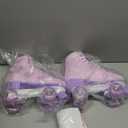 Ruthfot Women's and Girl's Classic Roller Skates with Light up Wheels and Love Heart Pattern, High-top PU Leather Rollerskates