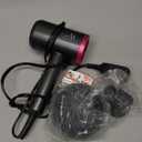 Ionic Hair Dryer with Diffuser, Powerful 1800W Blow Dryer for Women & Men, Fast-Drying Hair Dryer with Nozzle for Home, Salon, Travel (Dark Gray)