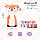Stuffed Fox Baby - Cute Plush - Huggable Mommy Fox and 4 Adorable Baby Foxes - Multicolored Stuffed Animal for Babies - Perfect as Pillow and Play Companion-Adorable Foxy Family