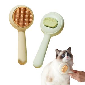 Cat Brush for Shedding, Cat Brushes for Indoor Cats, CatBrush for Long or Short Haired Cats, Cat Hair Grooming Deshedding Brush for Dog Kitten Horse Massage Removes Loose Fur (yellow)