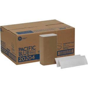 Pacific Blue Basic Multifold Paper Towels by GP PRO (Georgia-Pacific), White, 20204, 250 Towels Per Pack, 16 Packs Per Case, (Case of 16 Packs, 250 per Pack)