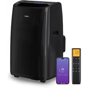 TURBRO 14,000 BTU Smart WiFi Portable Air Conditioner, Cooling up to 600 Sq Ft, 3 in 1 Functions, with Remote, Supports Alexa Control, Greenland