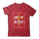 Easter Christian He is Risen Sun Resurrection Men Women Kids T-Shirt (Red, XS)