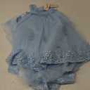 Flower Girls Sleeveless Floral Lace Tulle Princess Puffy Tulle Dress Bridesmaid Wedding Communion Party Pageant Birthday Maxi Formal Prom Evening Ball Gown for Kids Bright Royal Blue 110