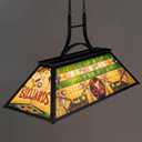 TOCHIC Vintage Pool Table Light, 3-Light Rustic Billiards Light Fixtures with Tiffany-Style Shark Shade for Game Room Farmhouse Chandelier Man Cave Club Bar Dining Room Kitchen Island