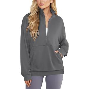 LYANER Women's Hoodies Side Slit Long Sleeve Thumb Hole Casual Loose Sweatshirts M