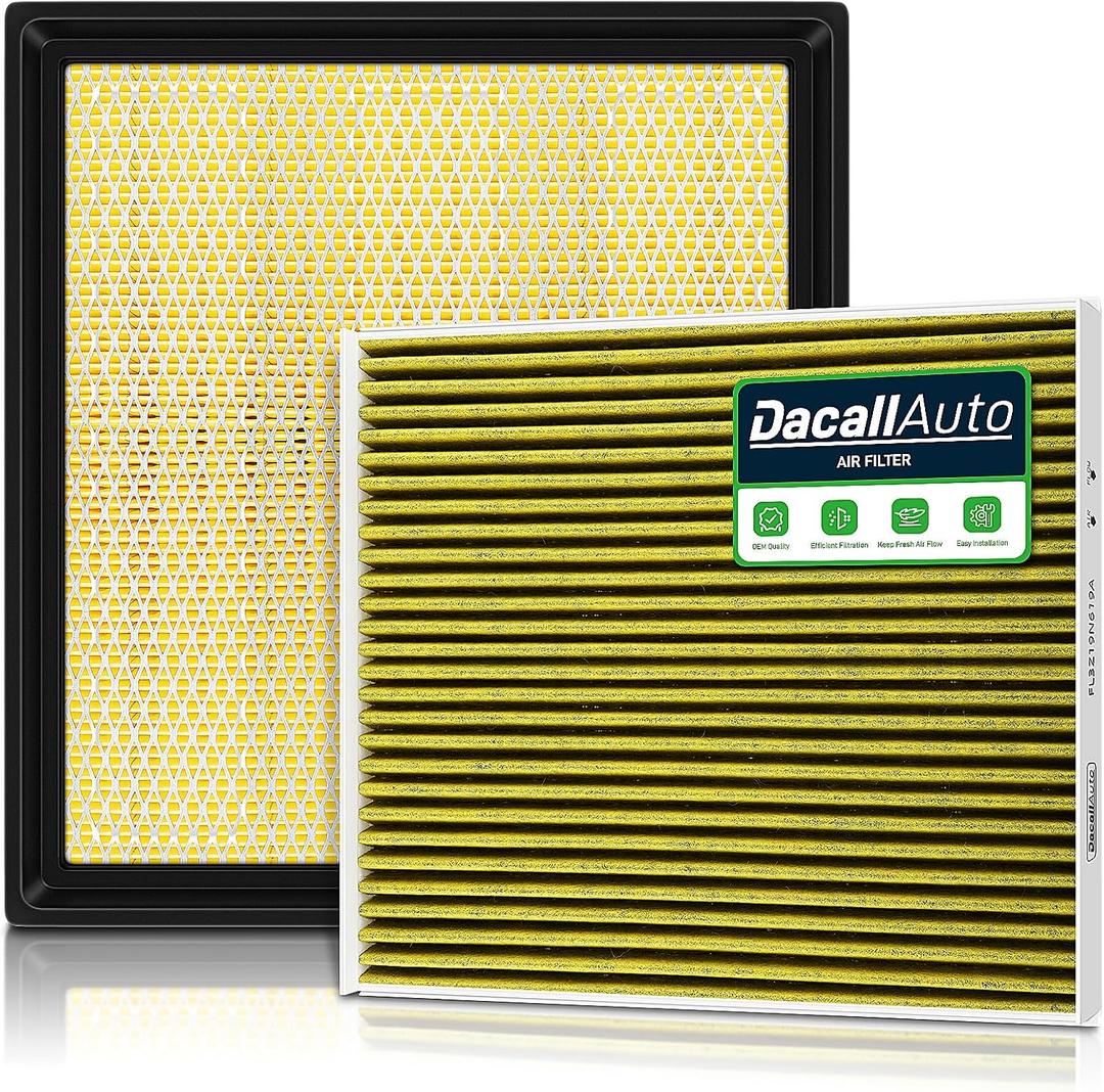 Engine & Cabin Air Filter Set for Ford F-150 (2015-2025 2026), Expedition (2018-2024), for Lincoln Navigator (2018-2024), Replace FL3Z-19N619-A CF12150, CA10262 7C3Z-9601-A