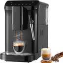 VEVOR Automatic Espresso Machine, 20 Bar Auto Coffee Machine with Frother Steam Wand, Built-In Grinder and 15-Level Grinding Settings, Professional Espresso Coffee Maker with 1.5L Water Tank