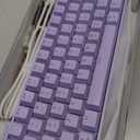 GK61 Mechanical Gaming Keyboard - 61 Keys Multi Color RGB Illuminated LED Backlit Wired Programmable for PC/Mac Gamer (Gateron Optical Red, Lavender)
