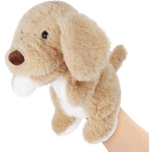 Animal Hand Puppets 11 Inch Sea Turtle Plush Dinosaur Animals Hand Puppet Toys Role-Play Toy Puppets for Kids Storytelling Imaginative Pretend Play Teaching Preschool(Dog)
