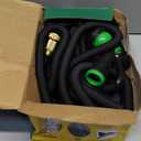 Flexi Hose Expandable Garden Hose with 8 Function Nozzle, 75FT - Lightweight Retractable Garden Hose, Water Hose - No-Kink Flexibility, 3/4 Inch Solid Brass Fittings and Double Latex Core (Black)