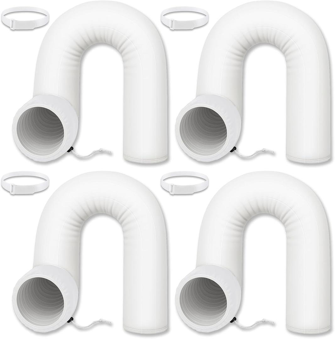 Outus 1 Pc Portable Air Conditioner Hose Cover Wrap Insulated Air Conditioner Hose Cover Duct Insulation Wrap Universal Fit 6 In Diameter Exhaust Duct Vent (White)
