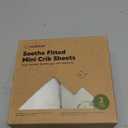 2-Pack Mini Crib Sheets Fitted - 38x26 Pack N Play Sheets for Pack and Play Mattress, Organic Cotton, Soft & Breathable Playard Bedding, Neutral Mini Toddler Bed Cover for Boys, Girls (Elly)