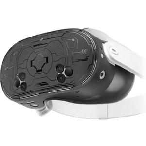 Geekria VR Headset Protective Shell Compatible with Meta Quest 3S, Light & Durable Front Face Cover Accessories, Anti Slip Scratchproof TPU Hard Shell Cover Full Protection (Black)