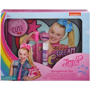 Jojo Siwa Scrapbook Set Includes Scrapbook, Pattern Sheets, Stickers, Cut Outs, Gem Stickers, Sequins, Glue Stick, Pen, Design Tape Roll Fun Decorating Activity Kit - Jo Craft Signature Collection, Mix