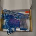 Soft Bullet Toy Gun Shell Ejecting, Realistic Toy Pistol with 50 Foam Bullets, 40 Shells & 2 Clips, Ideal Christmas Birthday Gift(Blue)