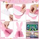 Pajean Happy Easter Bulletin Board Set 3D Honeycomb Classroom Decoration Easter Bunny Egg Cutouts Spring Bulletin Board Classroom DIY Craft Kit for Party School Chalkboard Home Door Wall Window