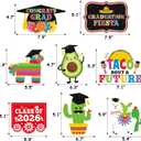 Mexican Graduacin Party Decorations Table Toppers Set of 24 Graduation Fiesta Taco Bout a Future Centerpieces Sticks Congrats Grad Class of 2026 Graduation Party Supplies