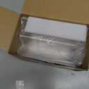 Acrylic Mail Organizer File Sorters for Desk,2-Section Laddered Desktop Vertical Letter Holder, Desk Organizer Workspace Organizer