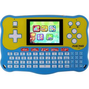 Kids Tablet/Baby Learning Pad with 102 Activities/Toddler Tablet with ABC/Words/Music/Math Interactive Educational Electronic Toys Gifts Handheld Game for Preschool Boys Girls Ages 3-12 (Blue-)