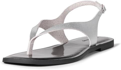 The Drop Women's Cinda Thong Sandal, Silver, 5.5