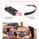 LIONSCOOL Pilates Ring Set 14" Anti-Deformation Magic Circle with Padded Handles, Mini Ball, Resistance Bands, Guide & Bag