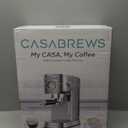 CASABREWS CM5418 Espresso Machine 20 Bar, Compact Espresso Maker with Steam Milk Frother, Stainless Steel Coffee Machine with 34oz Removable Water Tank for Cappuccino, Gift for Women or Men, Silver