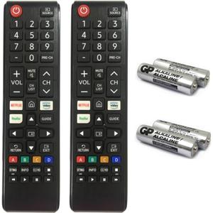 2 Pack Universal Remote Control for Samsung Smart TV, Zero Setup, Batteries Included, BN59 Replacement Remote, Compatible with All Samsung LED LCD HDTV