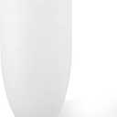 Kante 24 Inch Tall Round Concrete Planter, Large Indoor Outdoor Plant Pots with Drainage Hole and Rubber Plug, Modern Decorative Garden Pots for Home Patio Porch, White