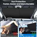2026 Auto Retractable Sun Shade for Car Windshield - Adjustable Automatic Front Window Sunshade for UV & Heat Protection - Universal Fit for Outdoor Camping & Daily Parking (Not Fit Dashboard Bulge)