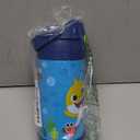 THERMOS FUNTAINER Water Bottle with Straw - 12 Ounce - Kids Stainless Steel Vacuum Insulated Water Bottle with Lid, Baby Shark