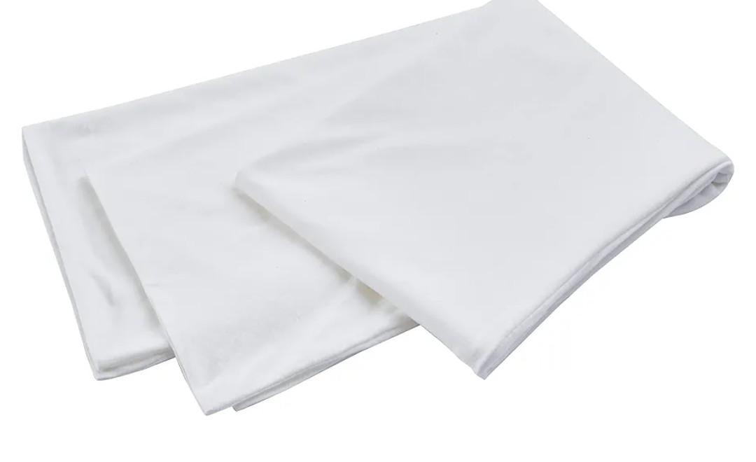 Oubonun 100% Jersey Cotton Body Pillow Cover with Zipper - Luxury Soft Removable Pillow Case - Long Fuzzy - Knitted (White, 21"X54")