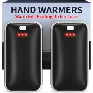 Lerat Hand Warmers Rechargeable 2 Pack, Portable Electric Hand Warmer Max 131, Reusable Slim Pocket Heater Handwarmers, Gifts for Men, Women, Outdoor, Golf, Camping, Hunting Essentials