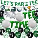 Golf Party Decorations, Lets Partee Golf Decorations Par Tee Time Banner Golf Balloons Green Golf Themed Birthday Decor for Adults Men