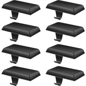 EBANKU Christmas Stocking Holder, 8 Packs Mantel Stocking Hangers Fireplace Stocking Holders Bases for Christmas Decorations (Black)