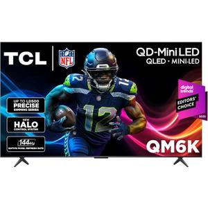TCL 85 Inch Class QM6K Series | Mini LED QLED 4K HDR | 85QM6K, 2025 Model | 120HZ-144HZ High Brightness Smart Google TV Dolby Atmos Onkyo Audio | Voice Remote Alexa Gaming Streaming Television