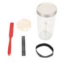Complete 14-in-1 Sourdough Starter Kit 38.8 oz, Wide Mouth of Sourdough Starter Jar Straight Sides with Lids for Sourdough Starter Culture & Baking Instructions for Perfect Fermentation