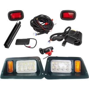 Golf Cart light Compatible Yamaha G19 G22 Complete ultimate LED Light Kit with Turn Signals, Hazard Flasher, Horn and Brake Fits Yamaha G14 / G16 / G19 / G22 Golf Cart