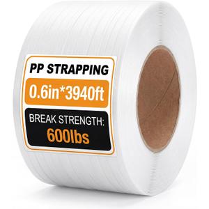 Amylove 1/2 in Strapping, 600 Lbs Heavy Duty Polypropylene Strapping Roll