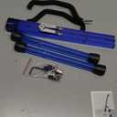 A-Frame Folding Guitar Stand, Non-Slip Rubber and Foam Arms, Transparent Acrylic Guitar Floor Stand for Acoustic , Classic Guitar, Electric Guitar, Bass Guitar, Ukulele, Banjo (Blue Bubble)