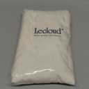 Lecloud Beige Small Shower Curtain 36 W x 72 L, Modern Tufted Plaid Striped Stall Size Bathroom Restroom Decor, Farmhouse Clip Jacquard Textured Narrow Cloth Shower Curtain