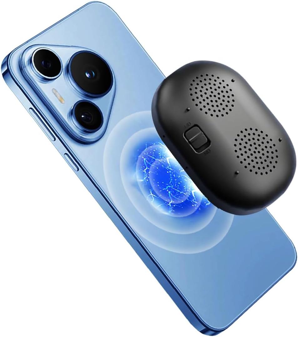 Portable Magnetic Bluetooth Speaker - Mini Wireless Sound Amplifier with Microphone, Enhanced Volume & Clear Vocals for Hands-Free Calls, Music (Black)